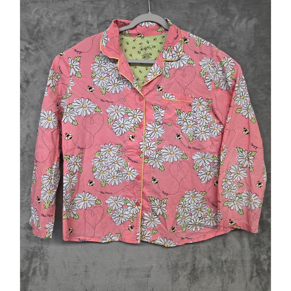 Nick and Nora Vintage BEE Mine Pajama Large Bumblebee's Flowers Collectibles